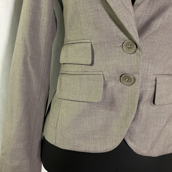 BCBGeneration Gray Classic Button Front Wool Blend Blazer - Picture 8 of 16